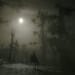 Arthur Morgan riding a Turkoman horse under the moon towards a bridge in the Bayou.